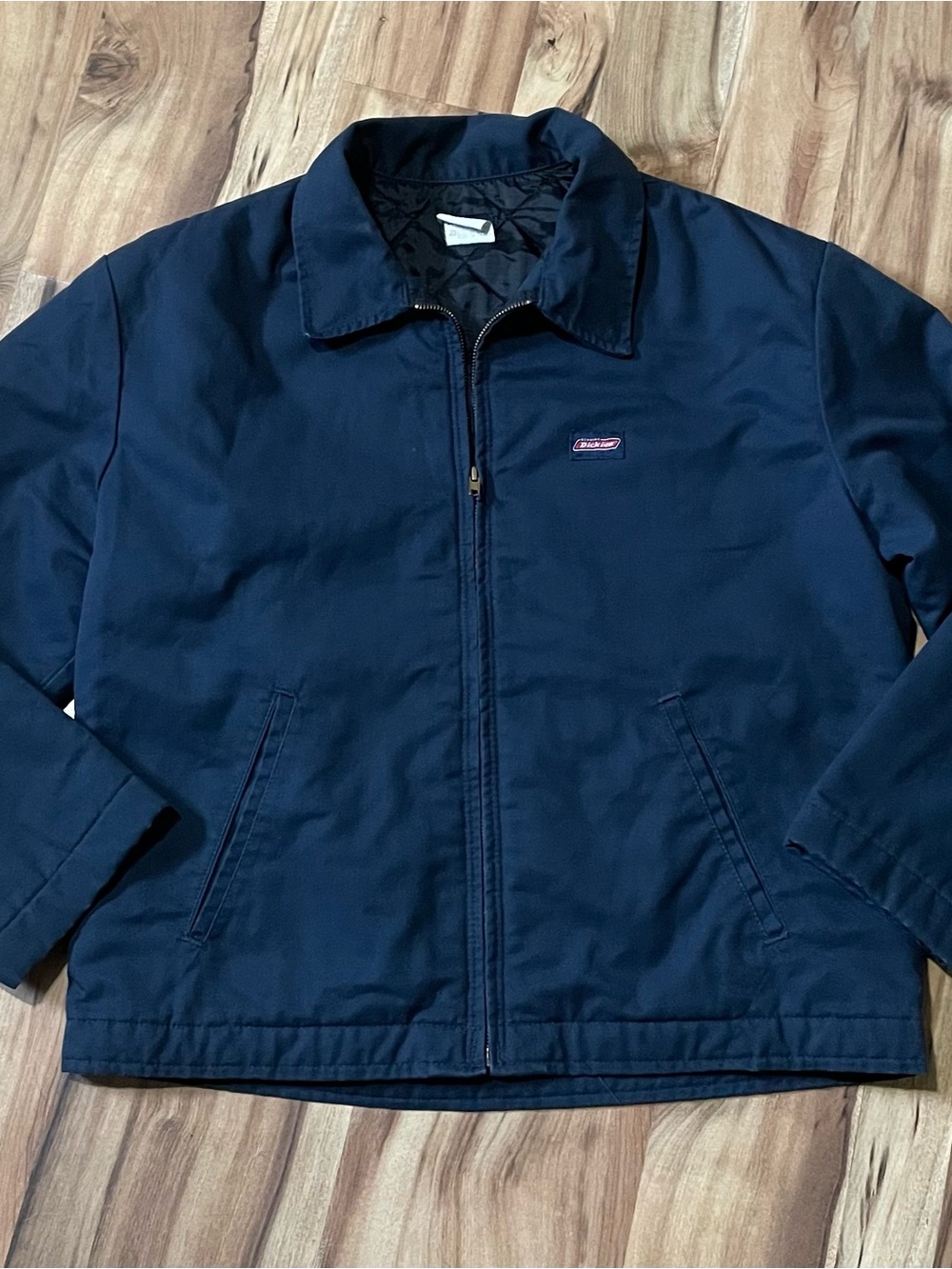 Y2K Dickies Insulated Eisenhower Work Jacket Navy Blue Quilt Lined 2009 Med